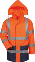 Parka haute visibilité taille S orange/bleue