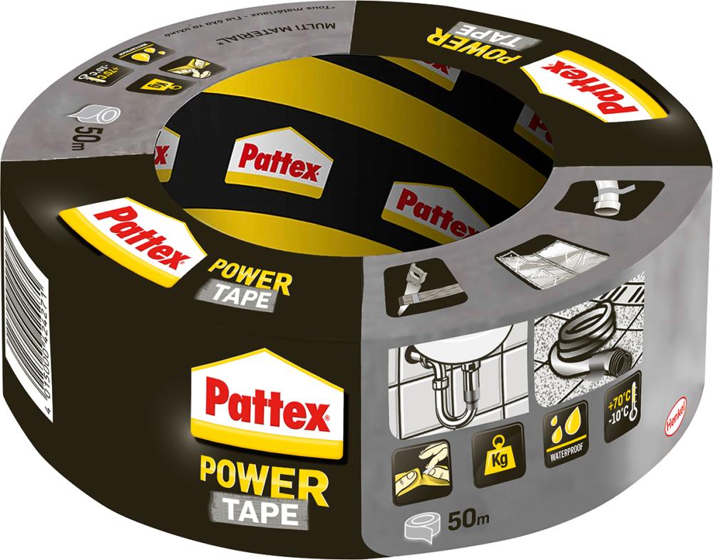 Pattex Power Tape 50mm x50m, argent
