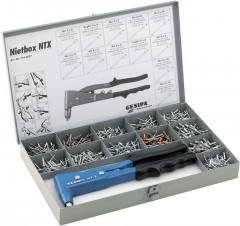 Jeu de rivets aveugles Nietboy avec pince à riveter à main NTX 941 pièces 
