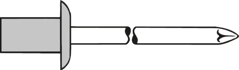 Rivet aveugle CAP alu/acier tête goutte de suif 4x9,5mm 