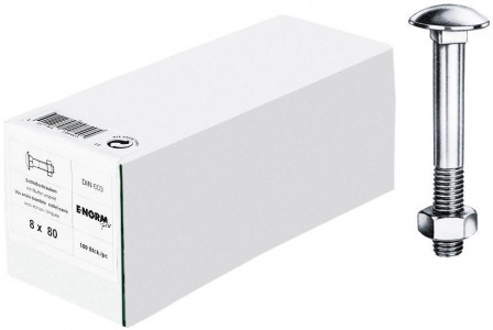 Boulon tête bomb.DIN 603M10x240 Éc zn HP 