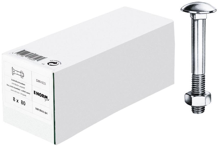 Boulon tête bomb.DIN 603M10x240 Éc zn HP 