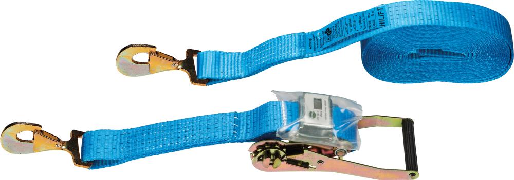 Sangle avec tendeur à cliquet levier long 50mm 6m 5T crochet K