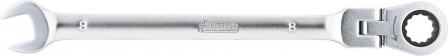 Clé plate à cliquet 8mm tête pivotante 