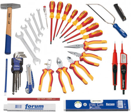 Caisse outils électricien 38pcs. en sac 