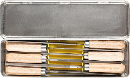 Jeu de limes à clé 265K 100mm taille 2 6 pièces 