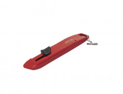 COUTEAU A.-RETRACTABLE BIMAT. L. TRAPEZ. AVEC CLIP INOX FME