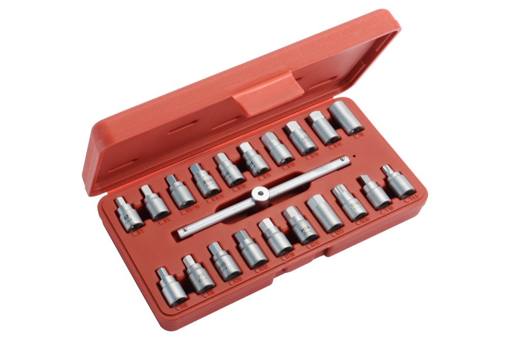 CLE 3/8'' POUR BOUCHON DE VIDANGE - COFFRET DE 20