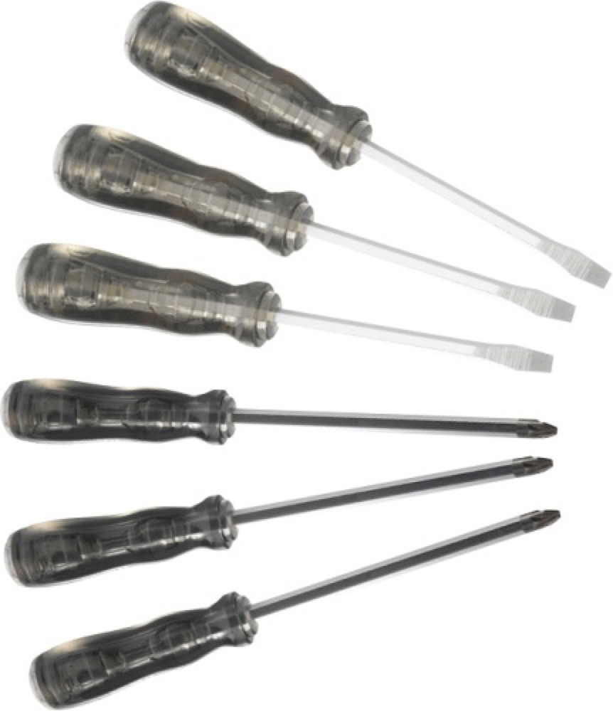 TOURNEVIS A FRAPPER ACETATE FENTE ET POZIDRIV - JEU DE 6