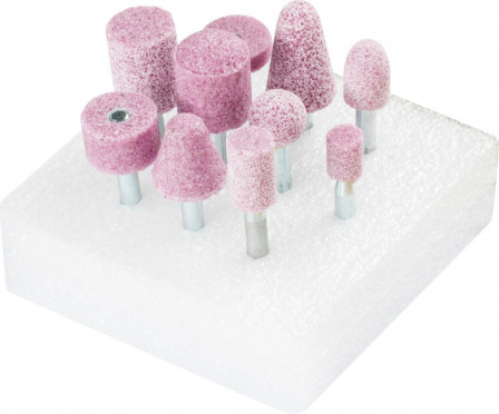 Jeu de meules sur tige 2001 forme goutte O grossier 