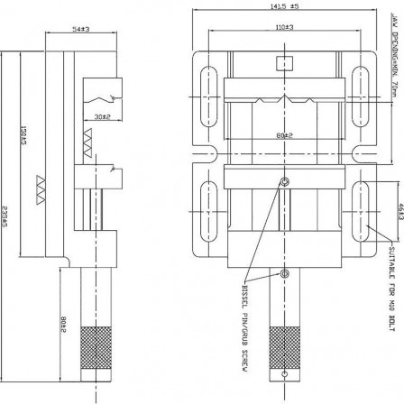 Etau pour perceuse taille 2 100mm