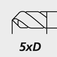Foret hélicoïdal TB NU carbure monobloc FIRE queue 6537-HA 5xD 3,17mm 