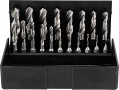 Jeu de forets hélicoïdaux type embout HSS 1-10mm 19 pièces 