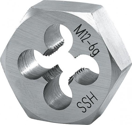 Filière DIN382 HSS M30 si x pans 