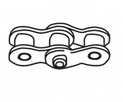 MAILLON COUDE DOUBLE RENOLD BLUE 12,7D 08B-2 BS N°30