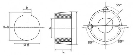 Moyeu amovible 1108 alésage 24