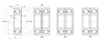Roulements à billes à contact oblique simple rangée ou par paires